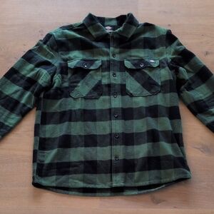 Dickies X-Large Green and Black Flannel Button up Shirt